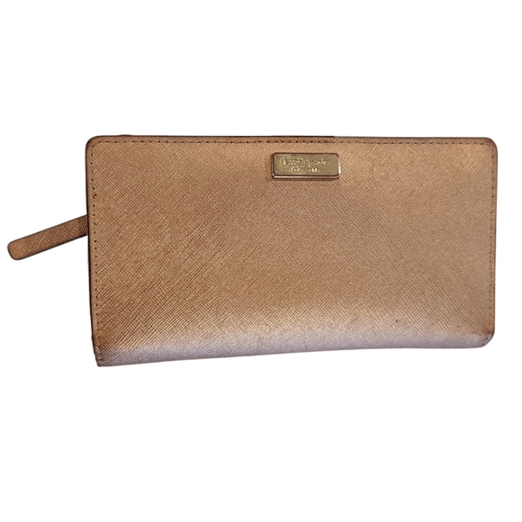 Kate Spade | Rose Gold Snap Wallet - Picture 1 of 8
